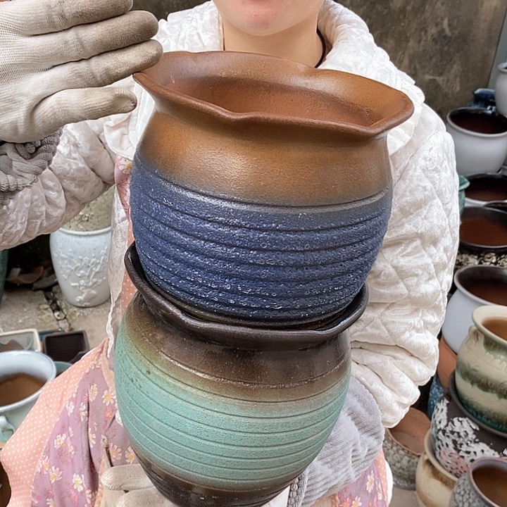 紫砂花盆正品口18高20