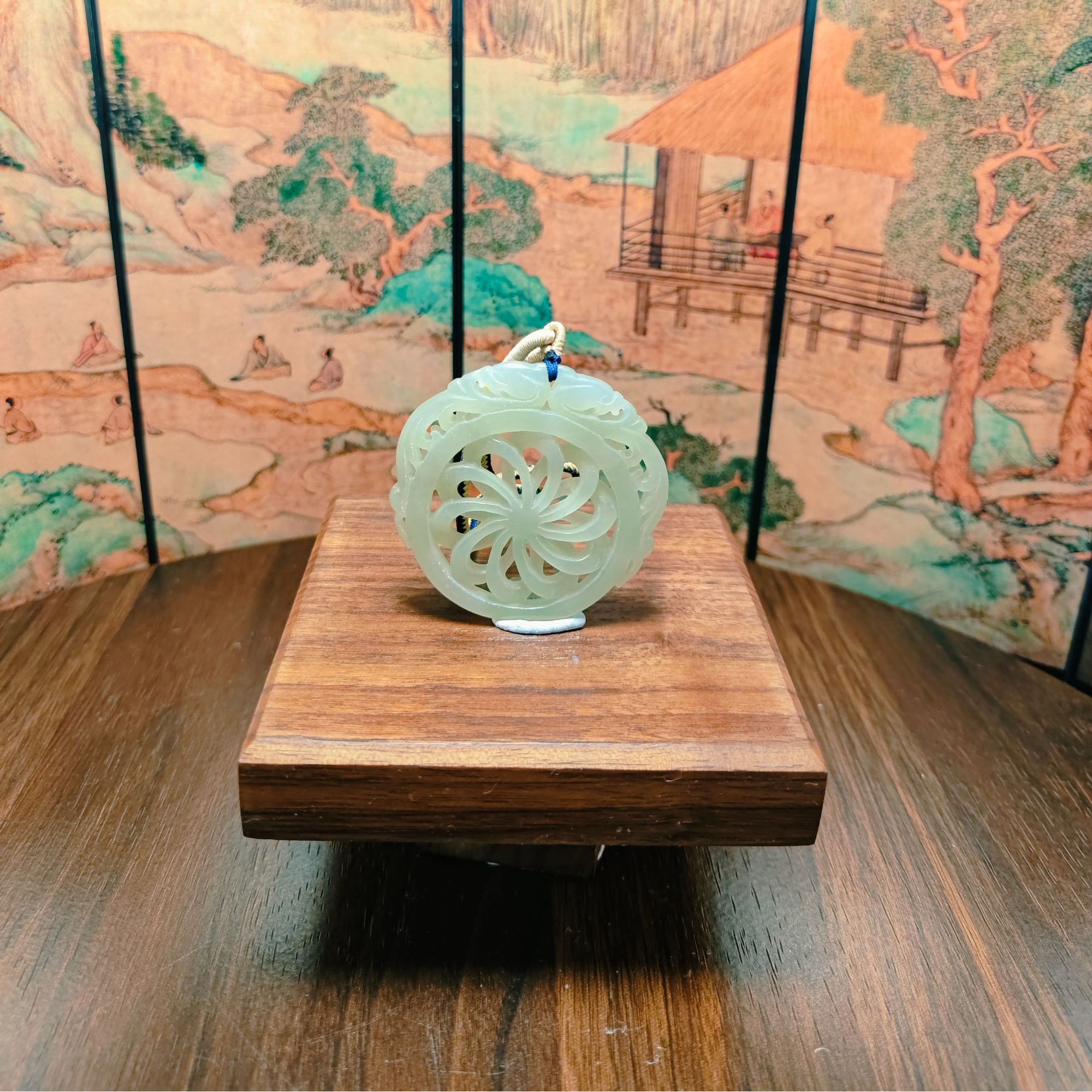 M和田玉镂空吊坠0291