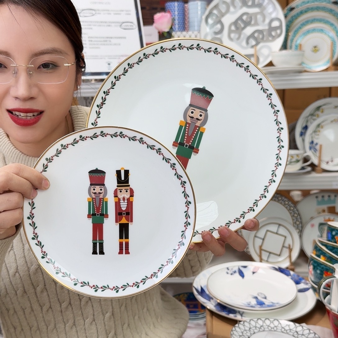 骨瓷高骨瓷8英寸月光盘20cm一个➕10.5英寸平盘27cm