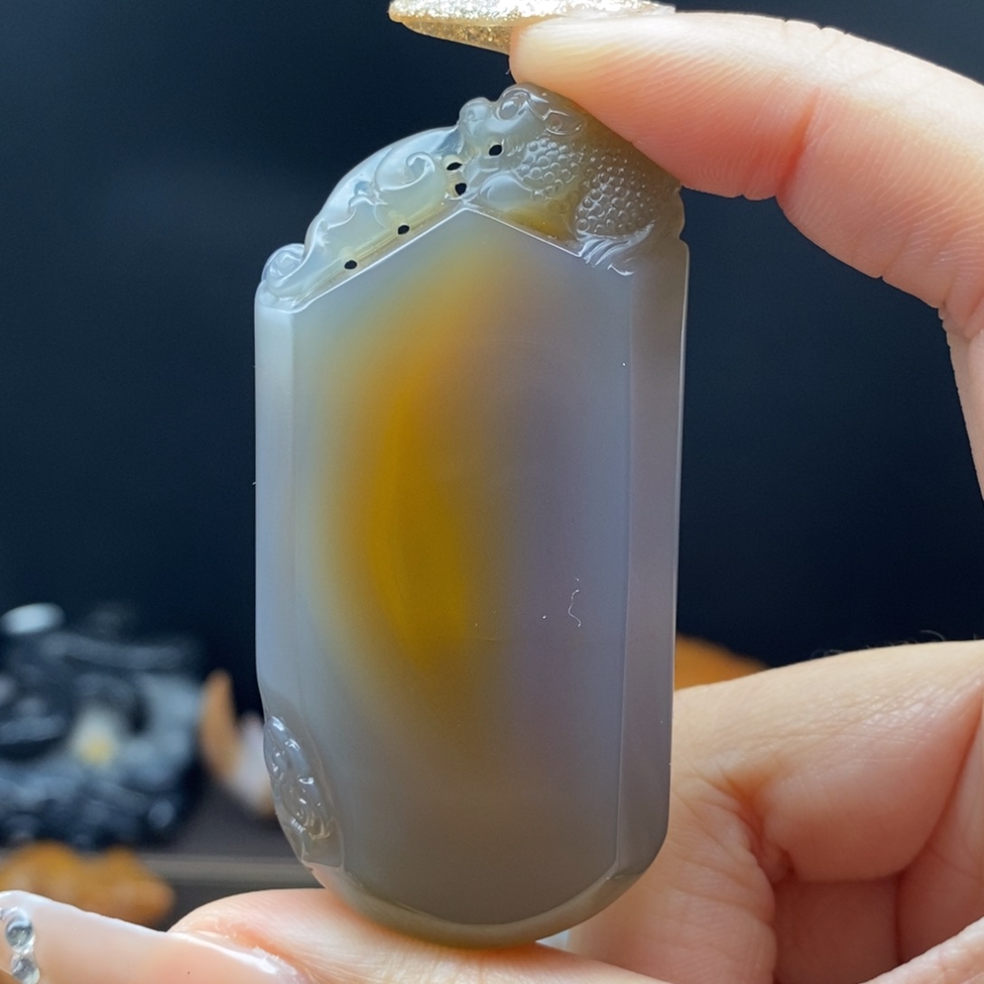 玛瑙/玉髓吊坠(不含链)未镶嵌