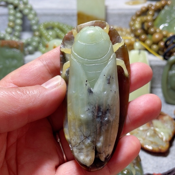 【闪购商品】未镶嵌蛇纹石玉手把