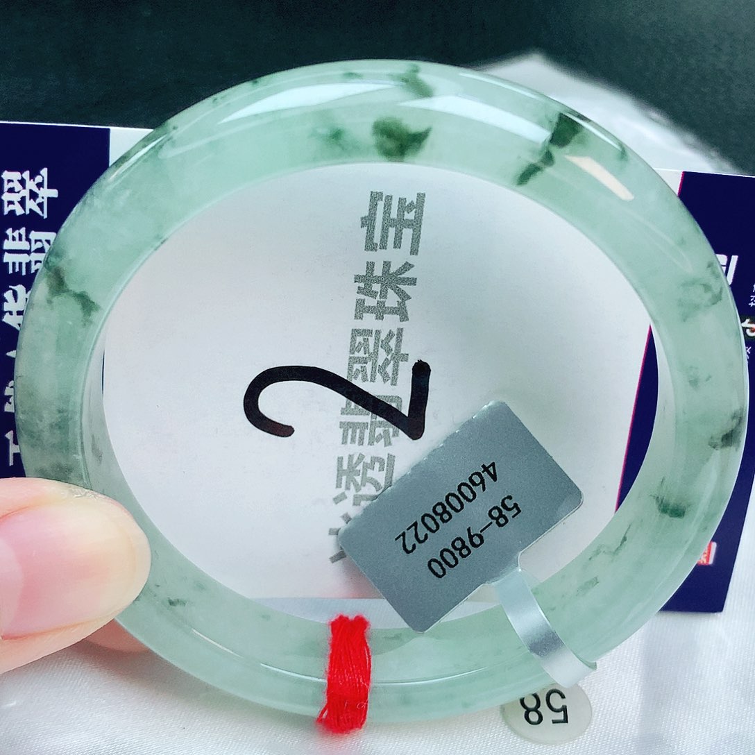 翡翠手镯未镶嵌缅甸天然A货翡翠58