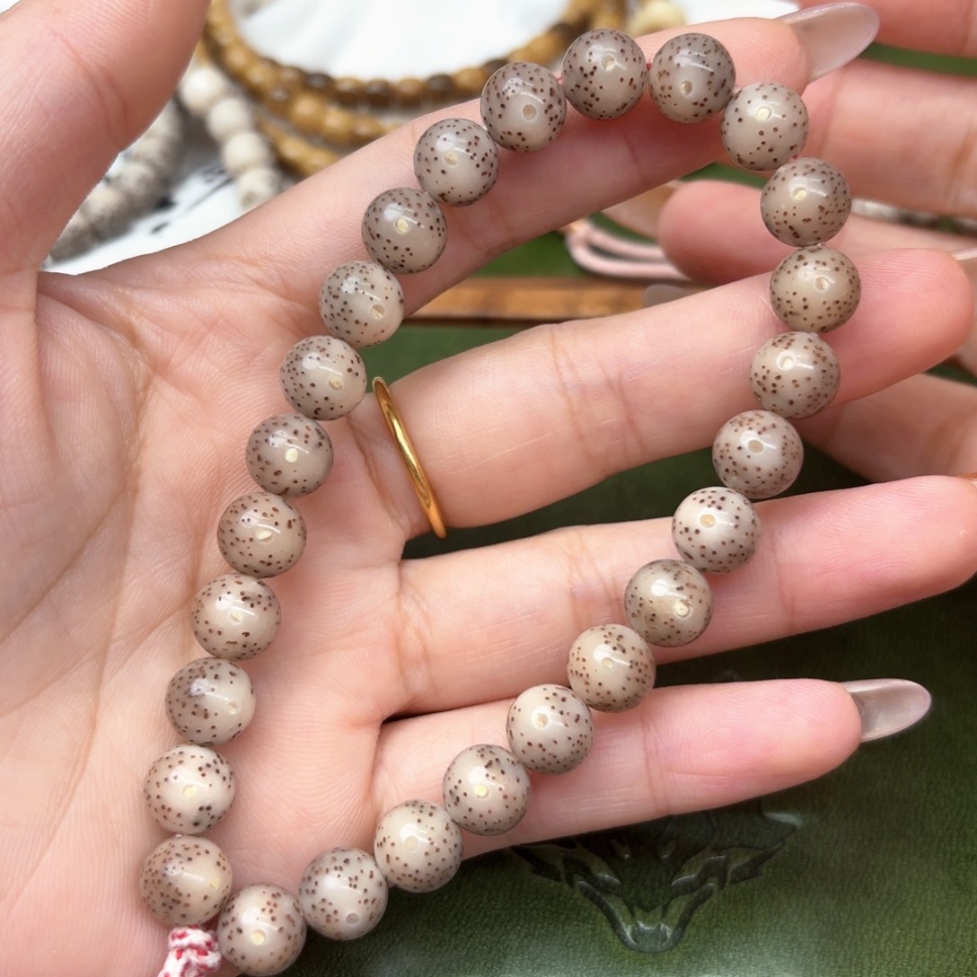 孙***莉星月菩提手串9mm圆珠手持❗️全玉化冰糖石玉料⚠️单金标⚠️