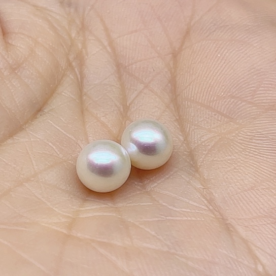 淡水珍珠耳饰银S925镶嵌