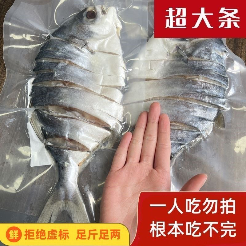 外罗本地淡晒金鲳鱼5条顺丰包邮