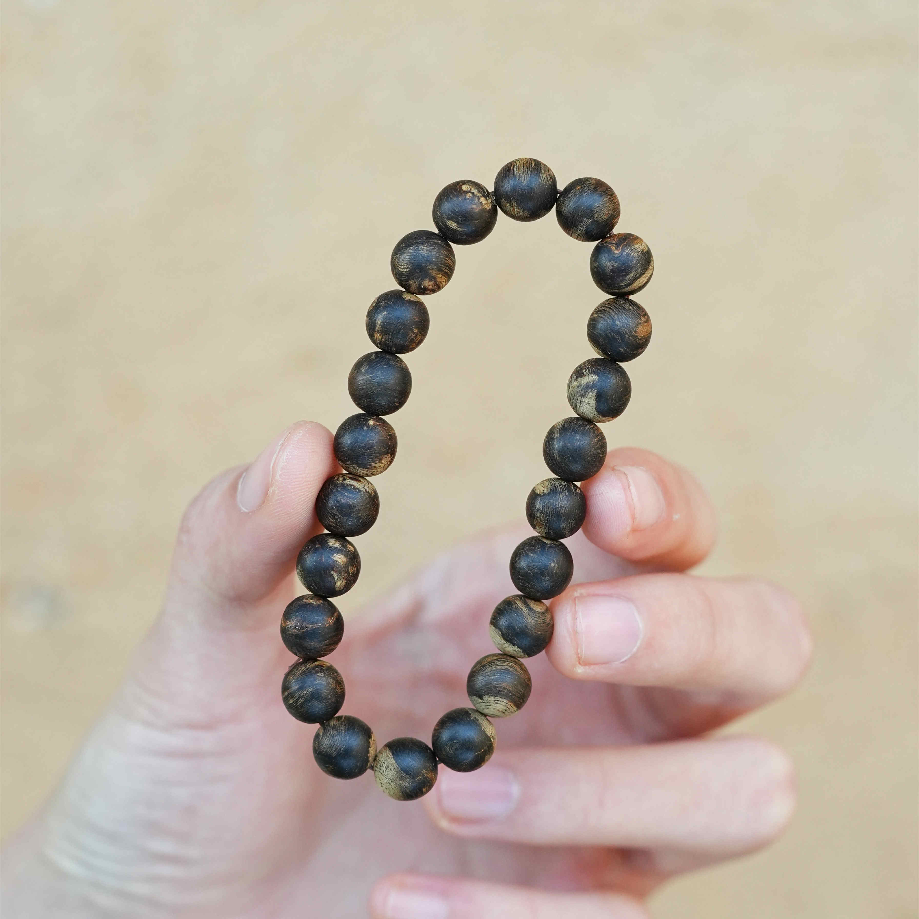 千千说沉香-8mm金三角沉水级沉香手串文玩男女款佛珠保真天然老料