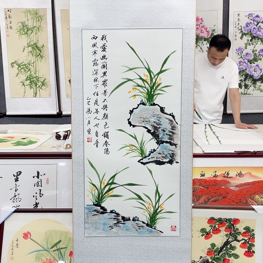 国画手绘手写作品