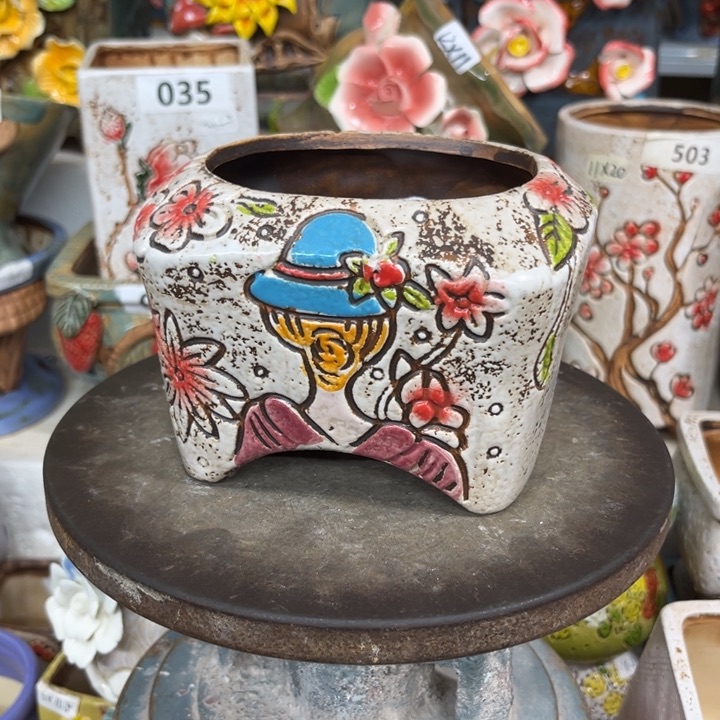 紫砂花盆粗陶材质多肉花盆