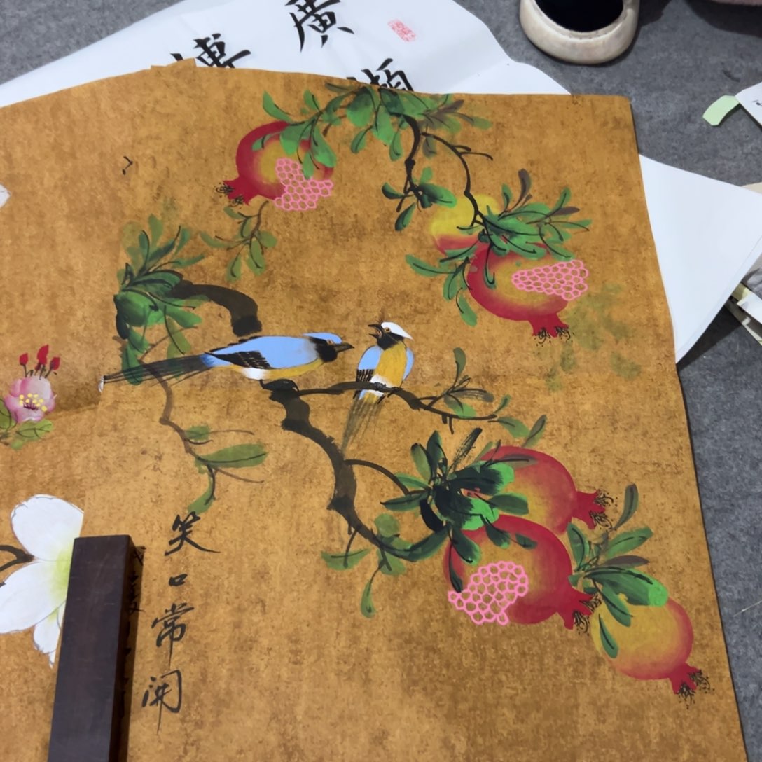 国画国画作品画心一张