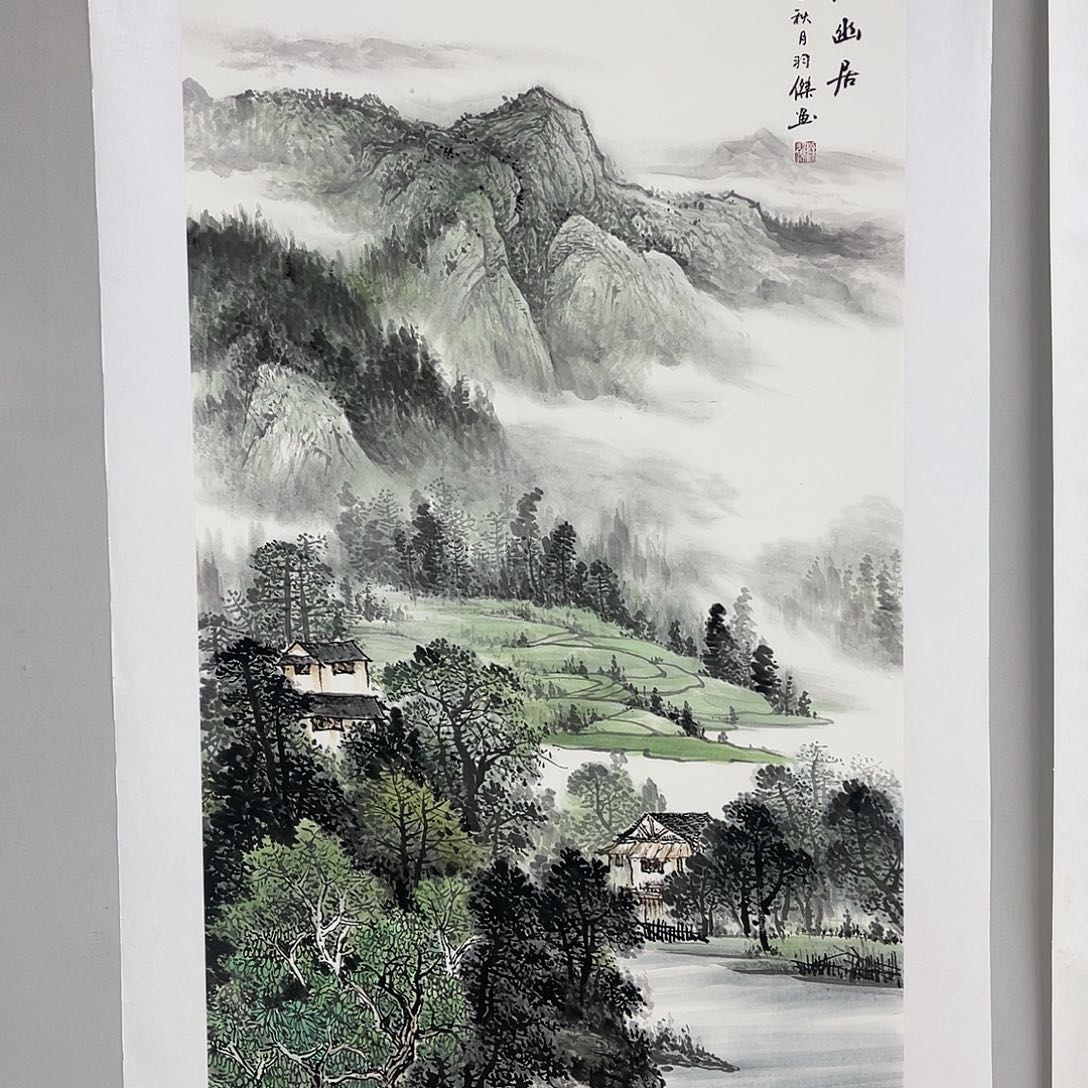 国画梁羽杰140/70青绿山水