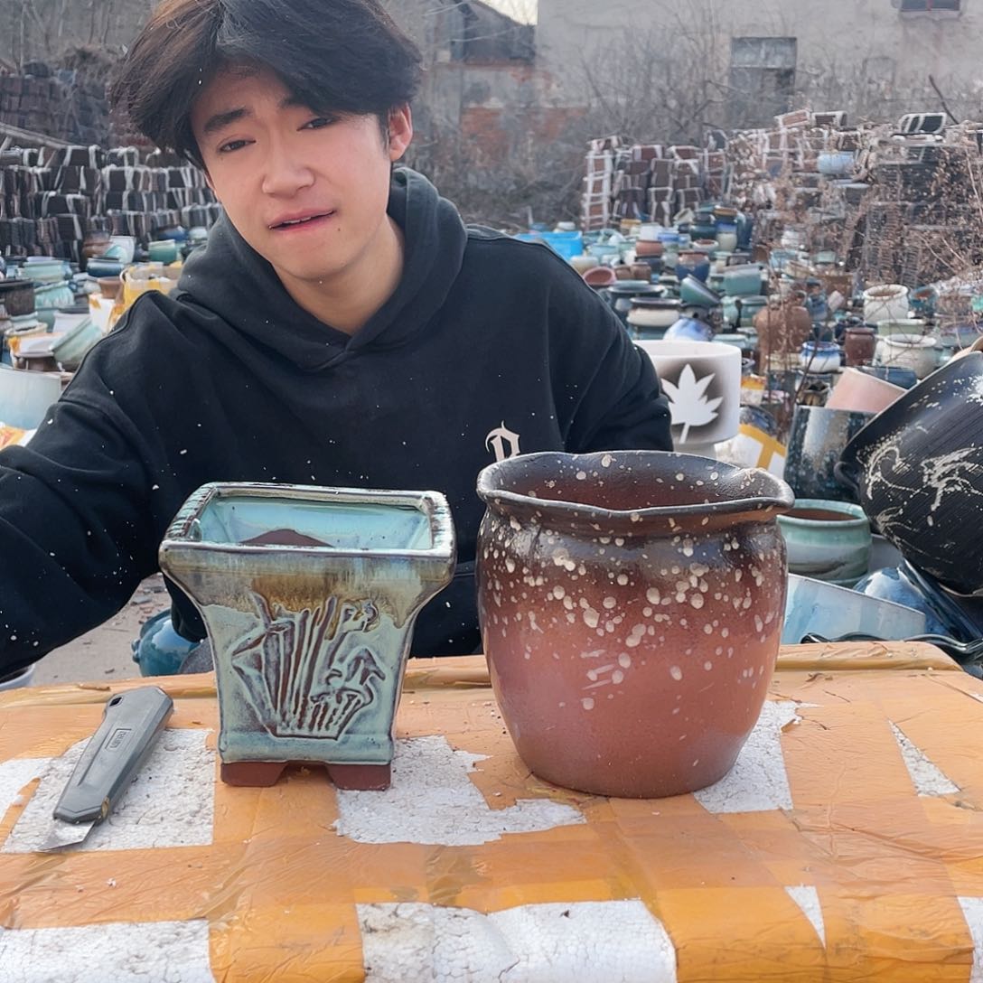 红陶宜兴紫砂花盆