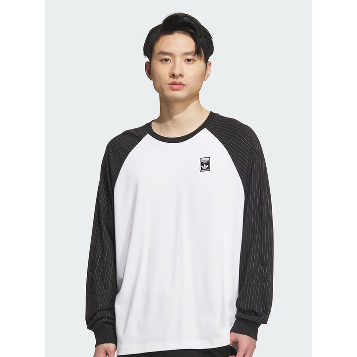 adidas/阿迪达斯男子三叶草商场同款纯棉印花运动长袖T恤KD1854