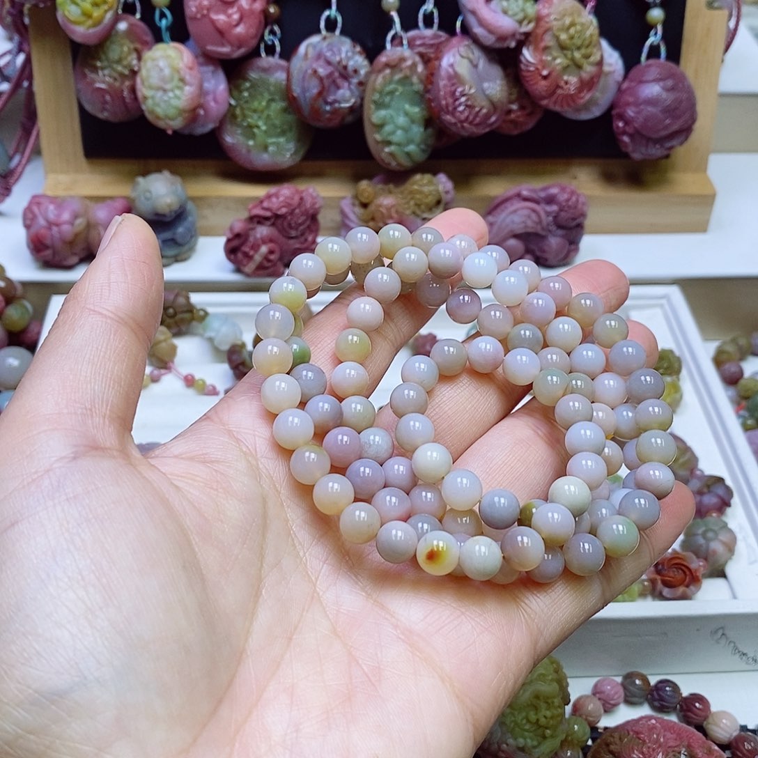 玛瑙/玉髓盐源玛瑙手链未镶嵌