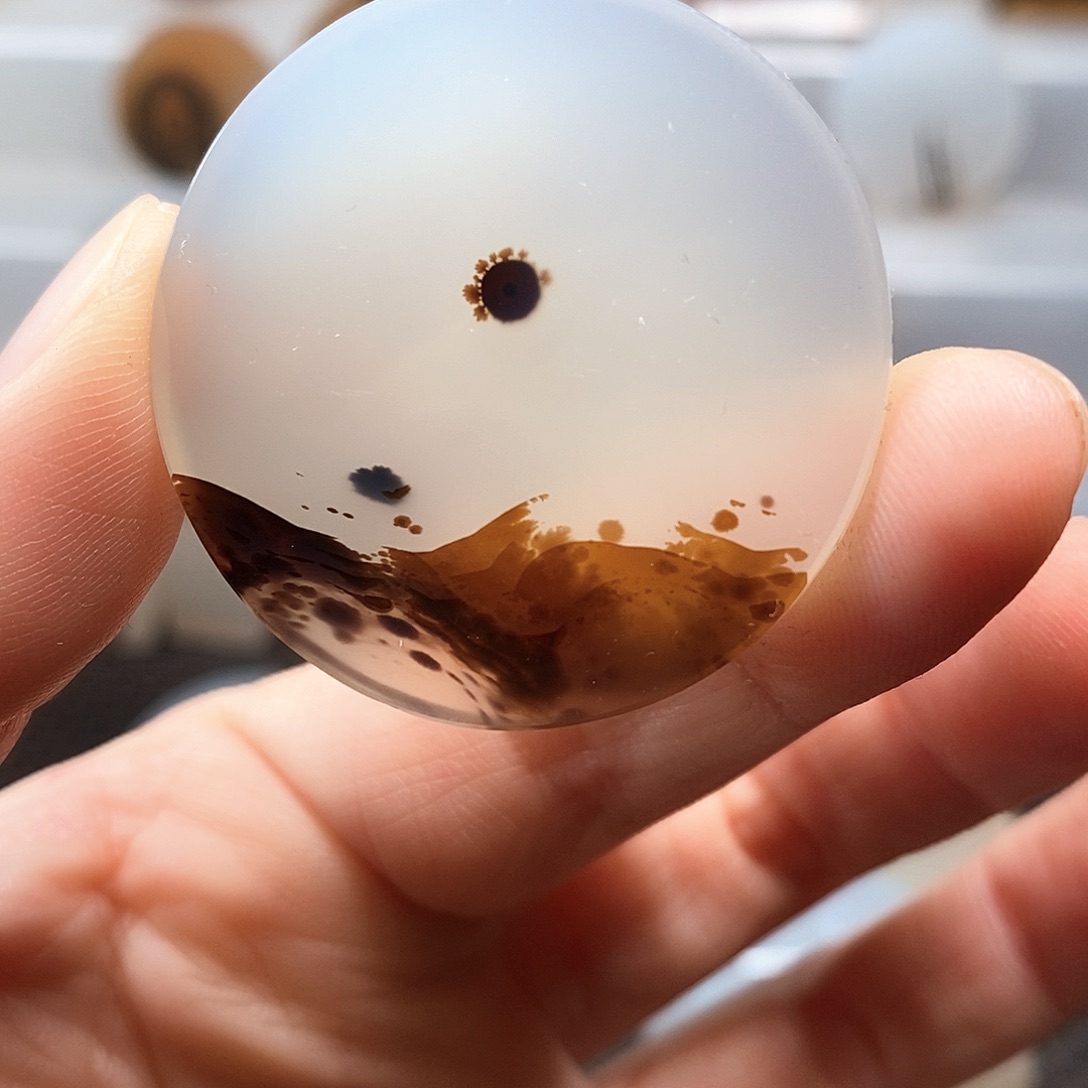 晴***。玛瑙/玉髓合金珠宝奇石