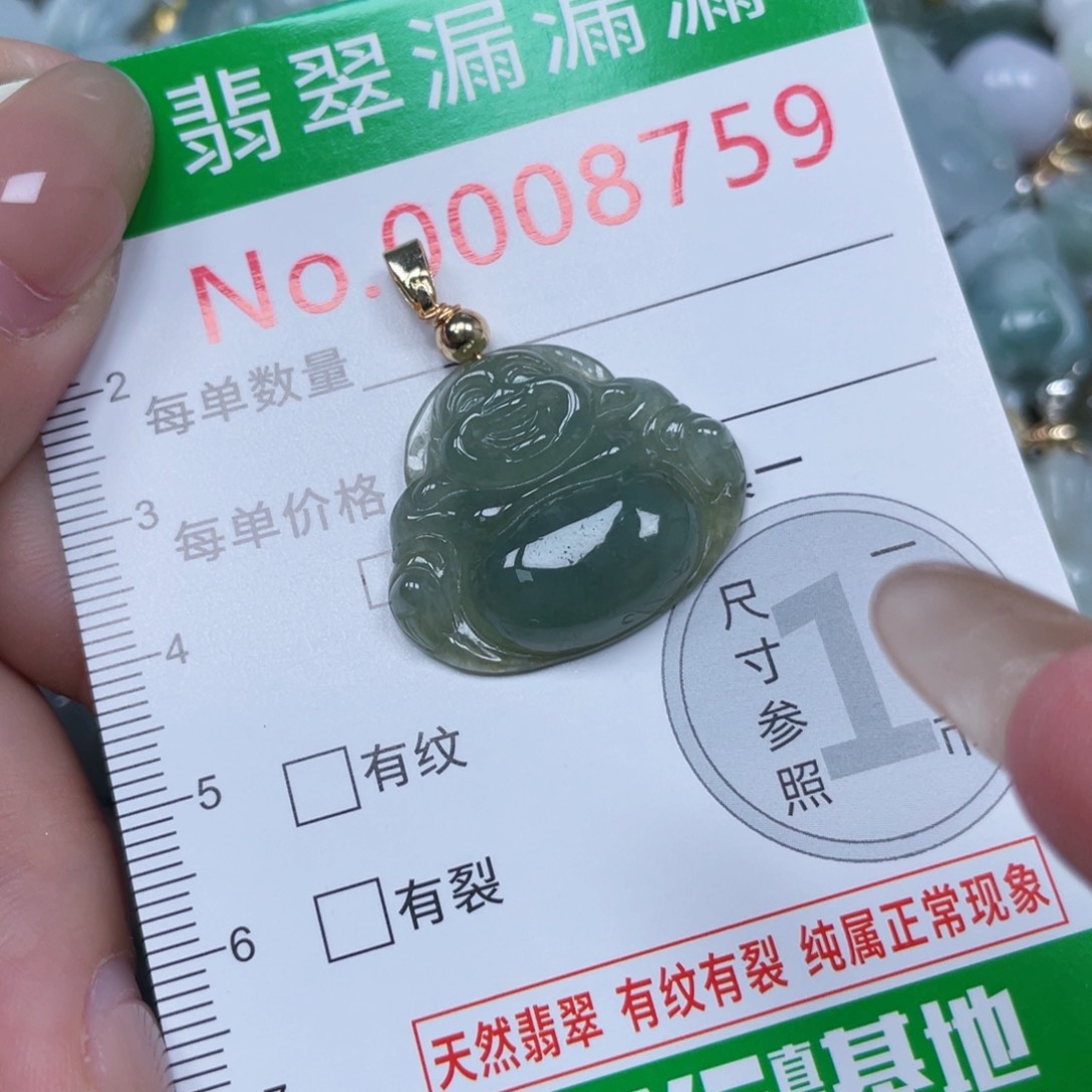 翡翠未镶嵌吊坠(不含链)