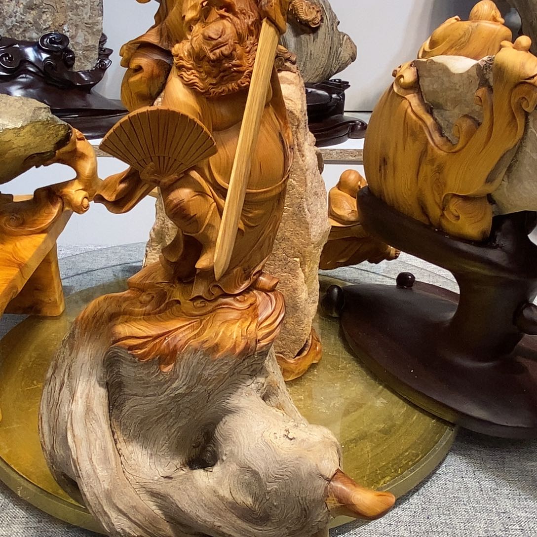 香榧木钟馗伏魔风格好