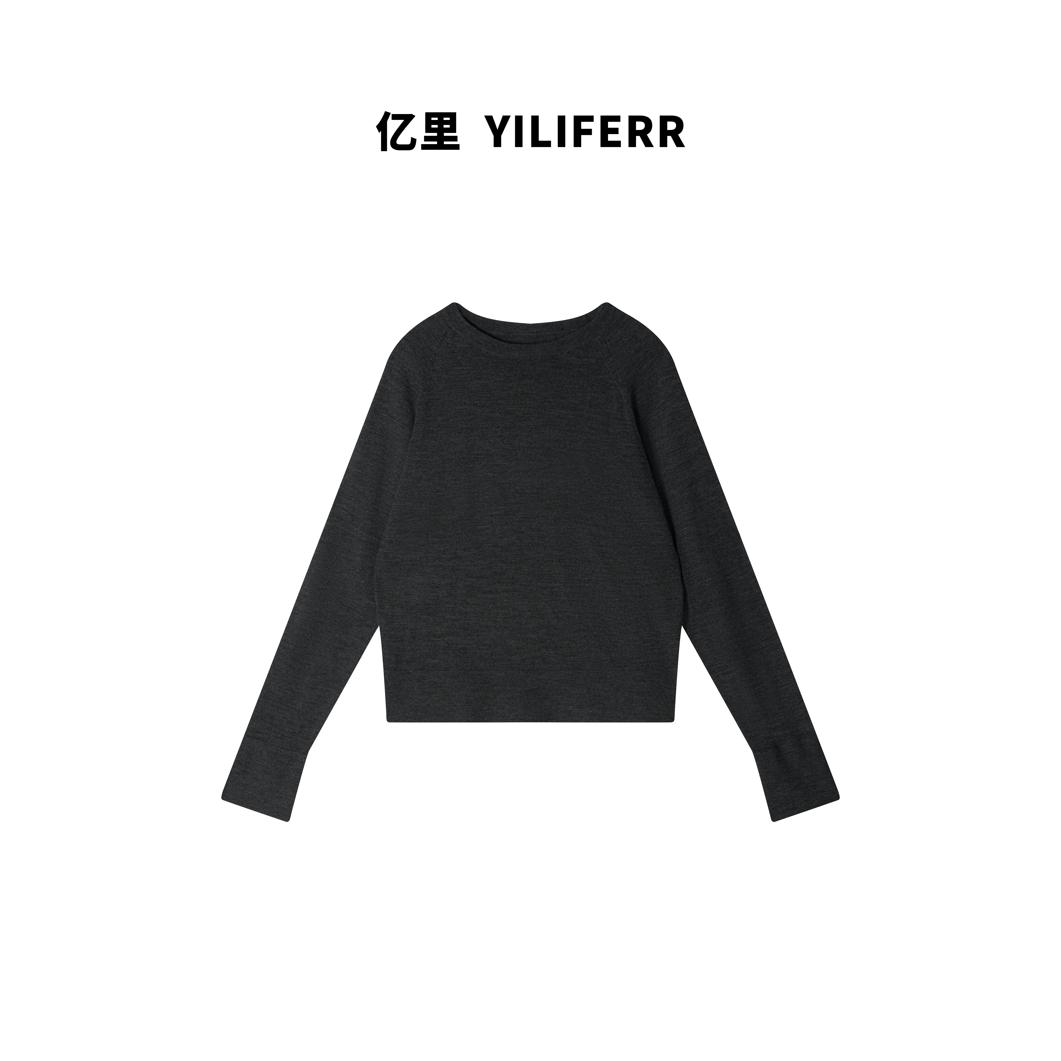 【YILI显瘦女装】100%羊毛纯色舒适软糯通勤百搭针织衫 Y0368