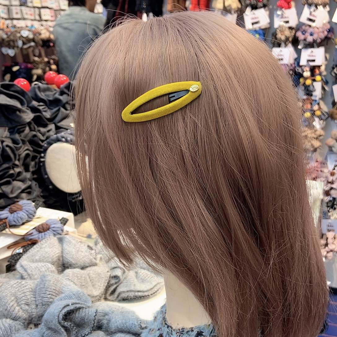 布艺铁合金姜黄色掰掰夹