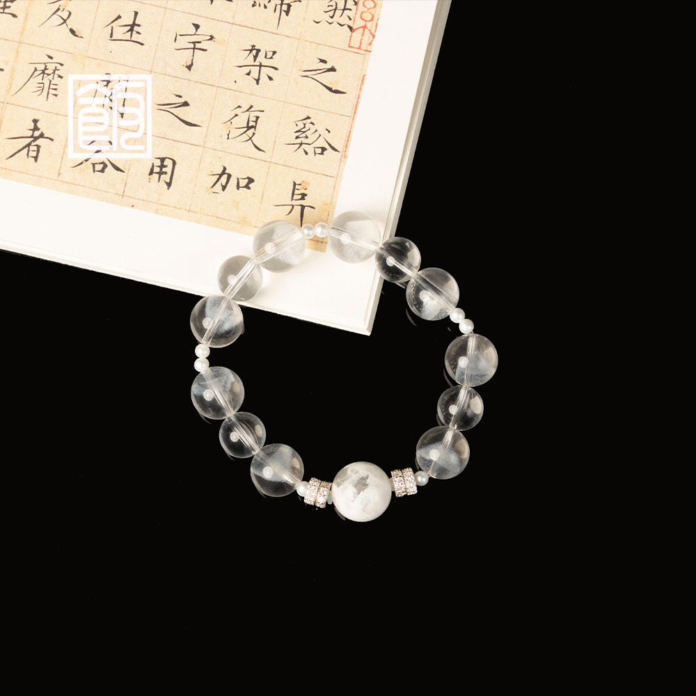 【素霜】饭饭珠宝 百搭精美水晶手串  （天然珠宝多样性发）