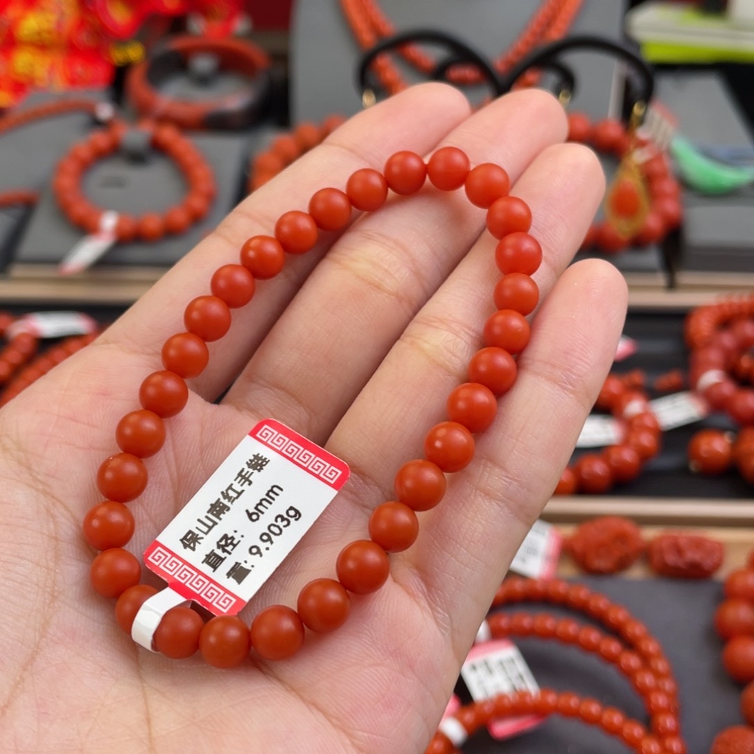 南红玛瑙6+mm 单圈未镶嵌