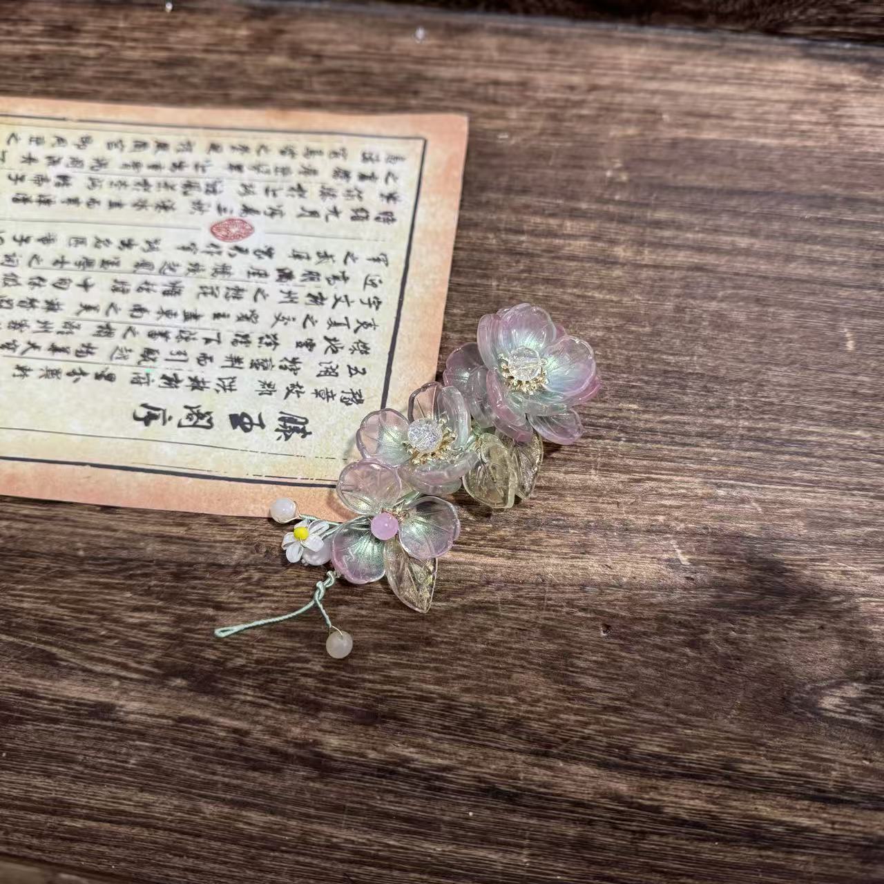 如华发夹。前尘梦古风汉服配饰