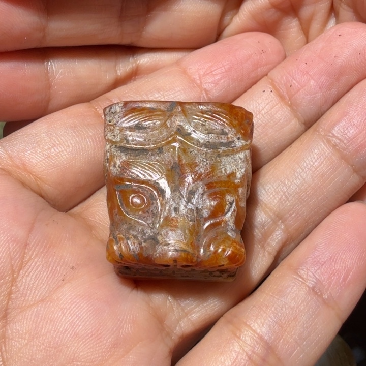 风***痕和田玉未镶嵌挂件