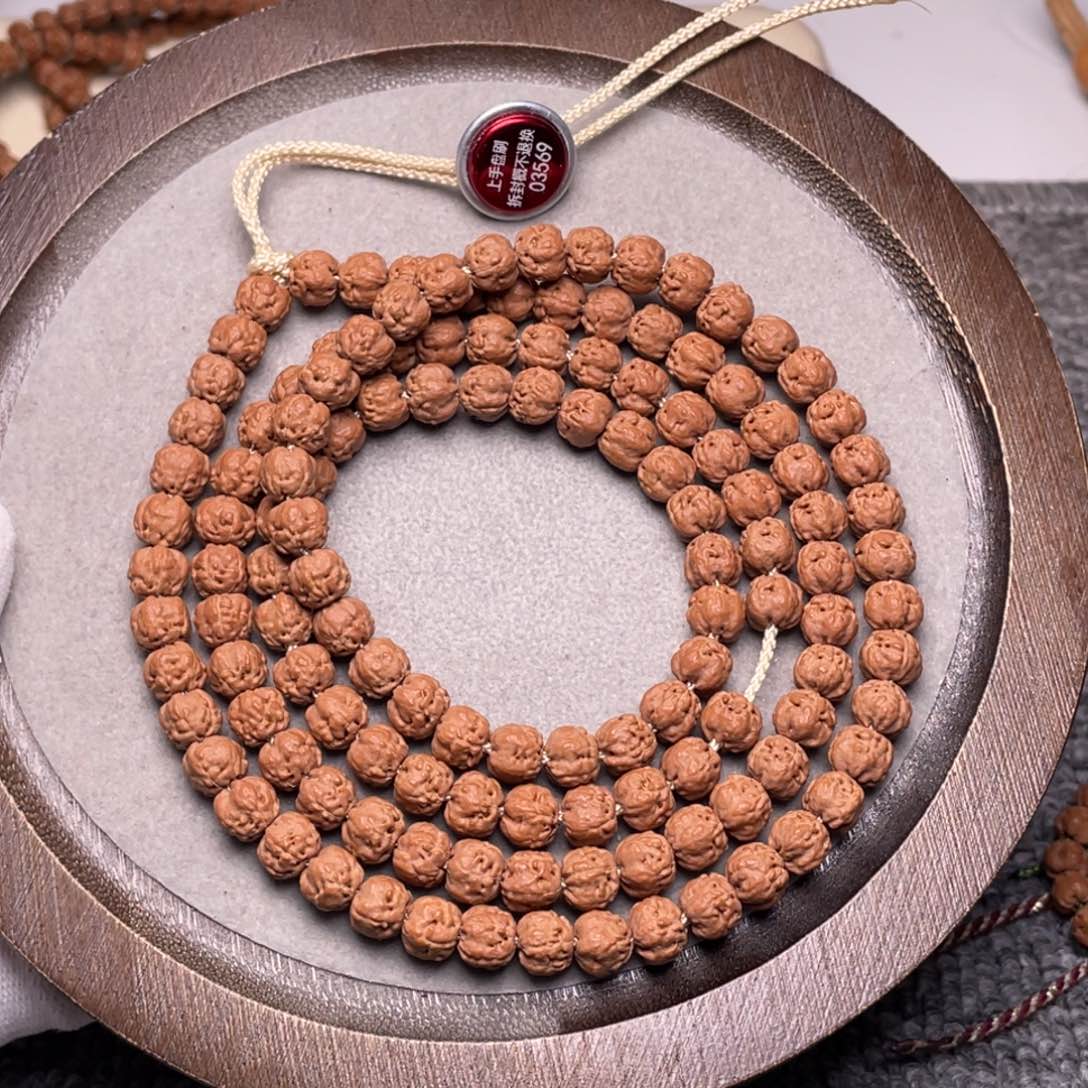 手串金刚菩提C*。梅朵头货佛手108尺寸7.2