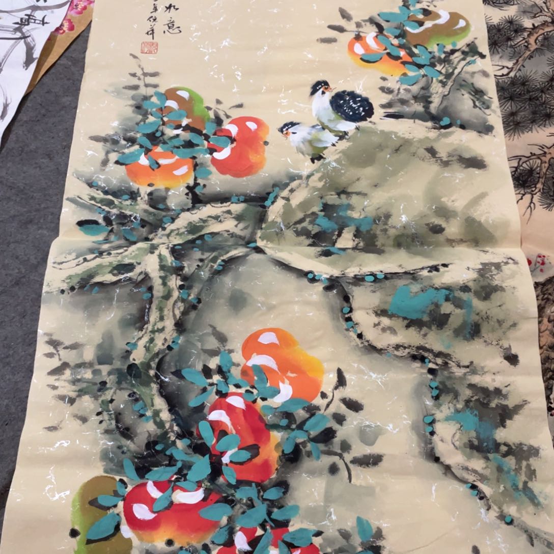 国画国画作者画心一张