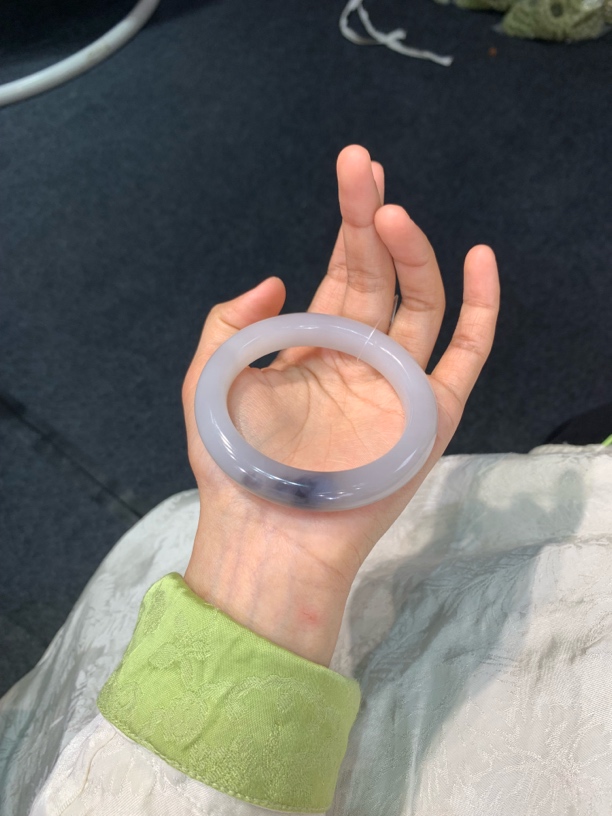 和田玉高品双色烟紫57