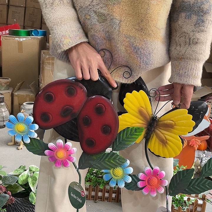 树脂样品样品样品蝴蝶瓢虫花插