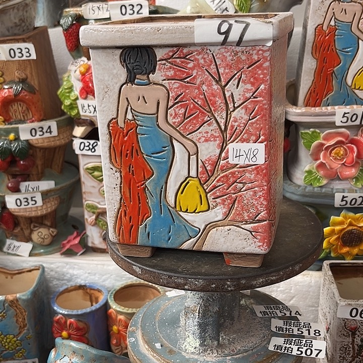 粗陶材质多肉花盆