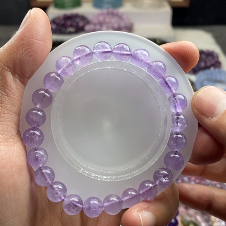 水晶手链未镶嵌天然薰衣草紫水晶8.6m 00000048