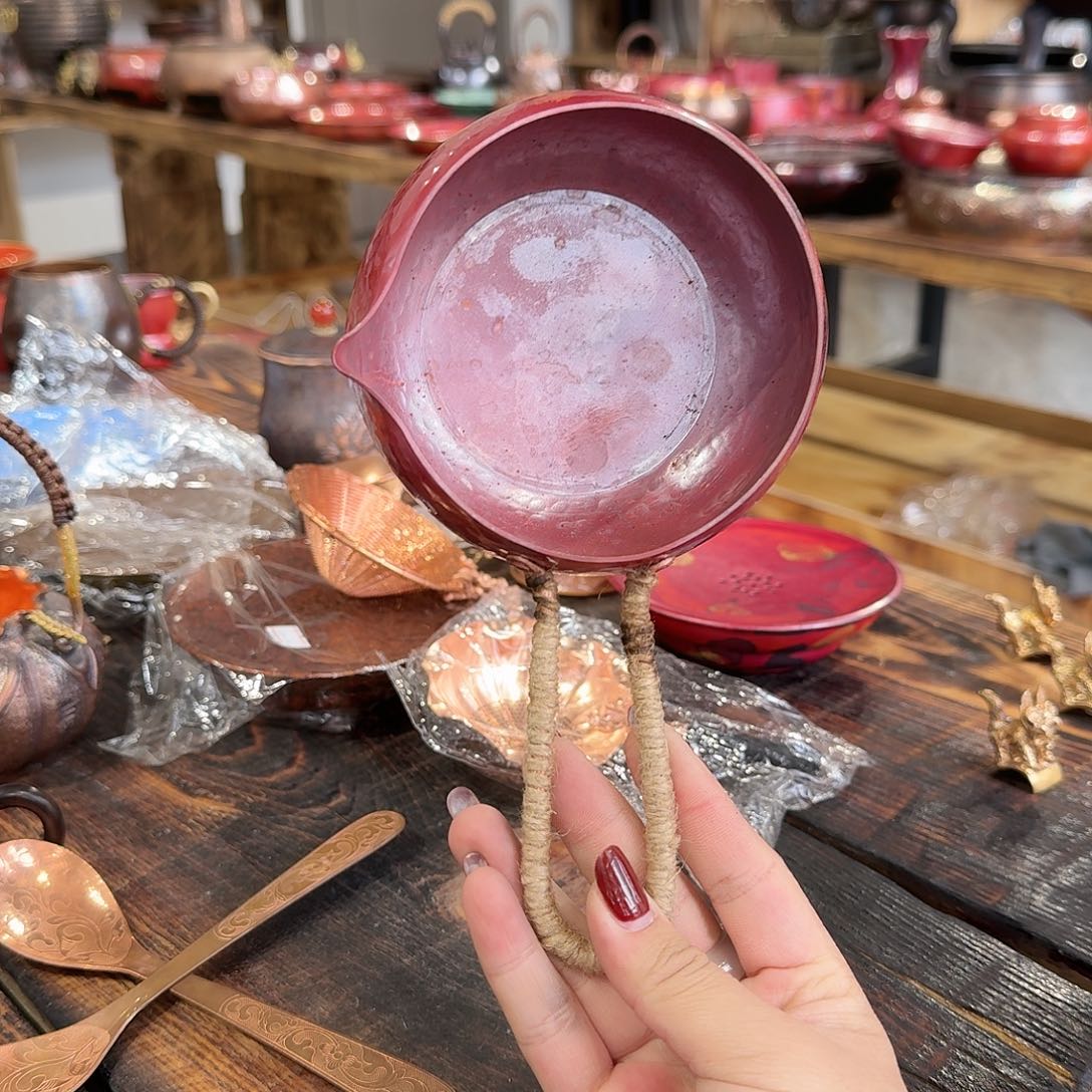紫铜手工煮奶锅淬火