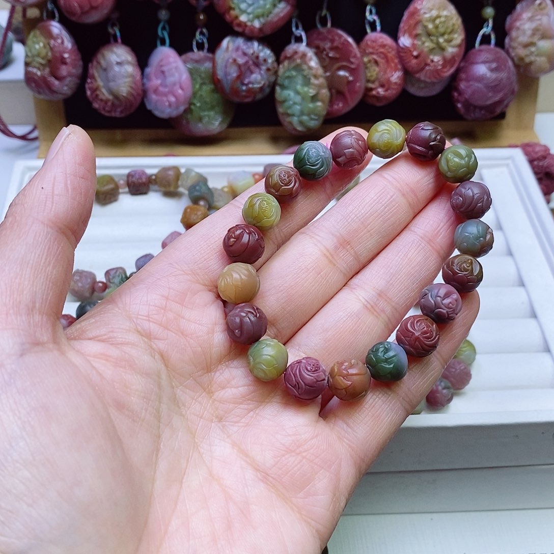 玛瑙/玉髓盐源玛瑙手链未镶嵌