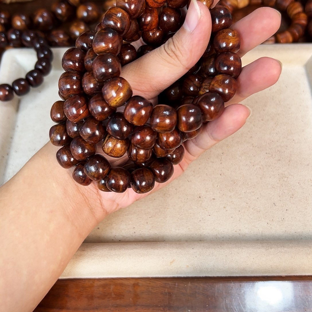 黄花梨/降香黄檀吊坠14mm桶珠霸王龙桶珠