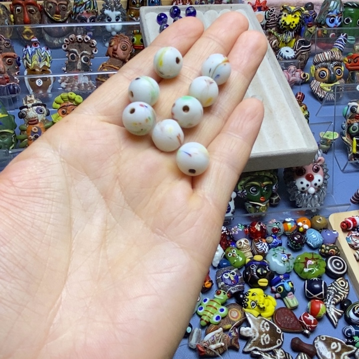 颈饰玻璃凤尾珠10颗009