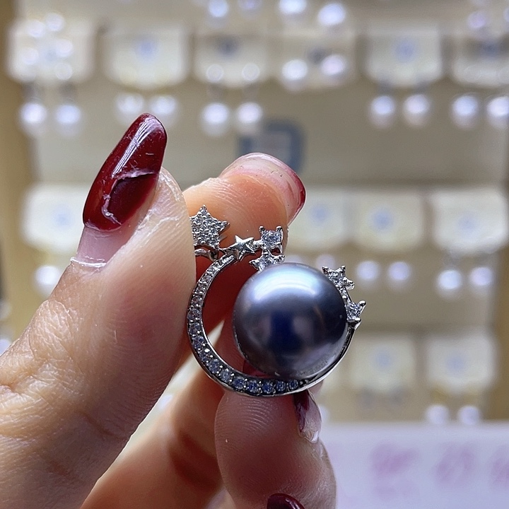 海水珍珠银S925镶嵌颈饰