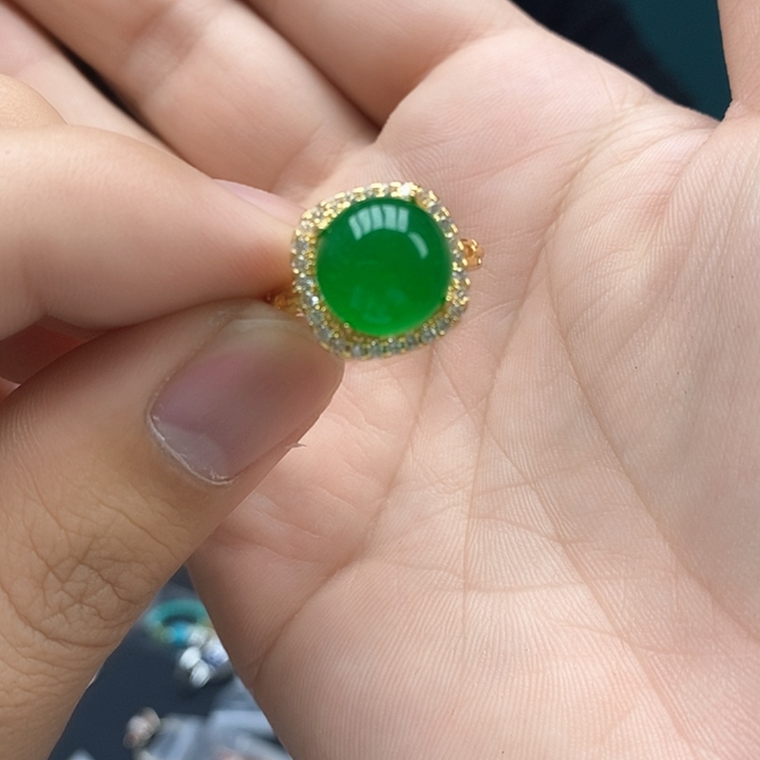 疯***瓜翡翠未镶嵌戒指88