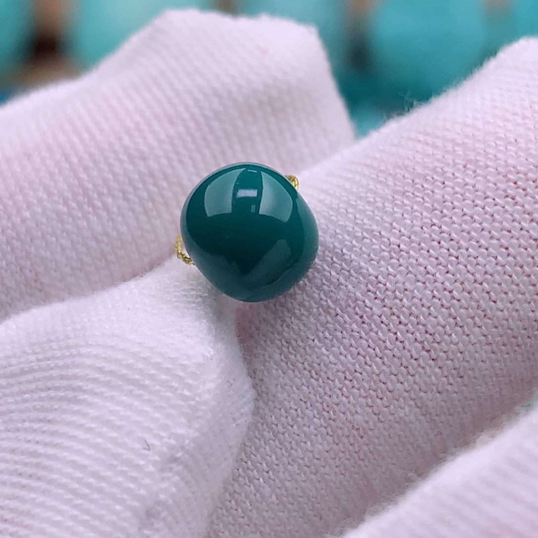 绿松石珠宝奇石未镶嵌7.3✖️6.5mm