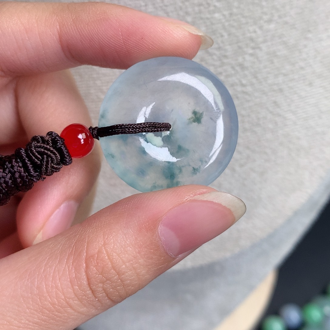 翡翠裸石缅甸天然A货翡翠冰种平安扣