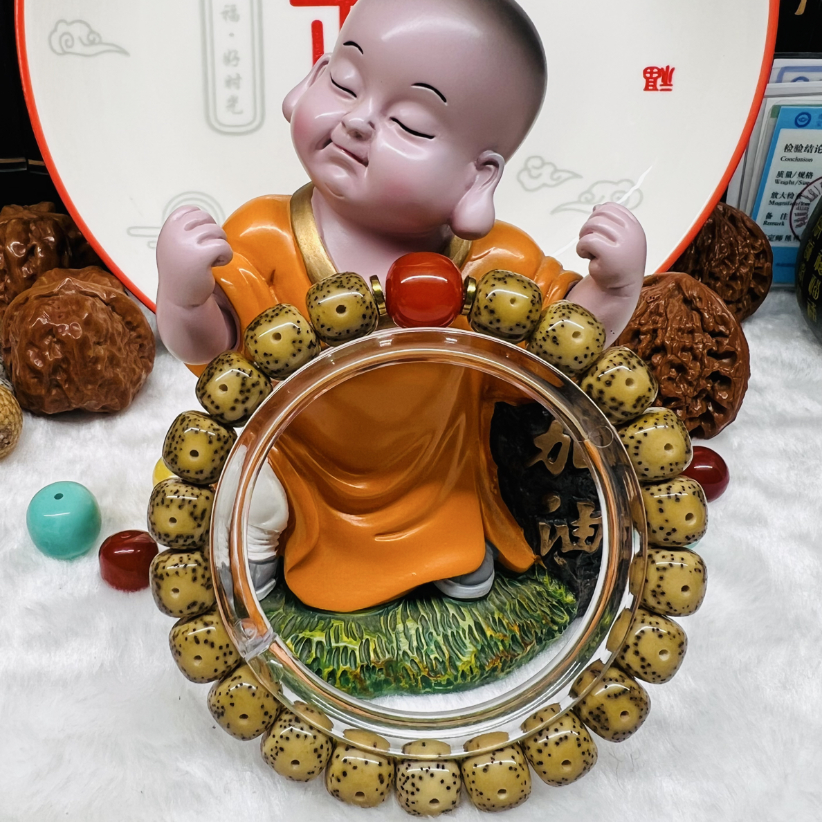 10包浆双留白海南原生态星月菩提手串