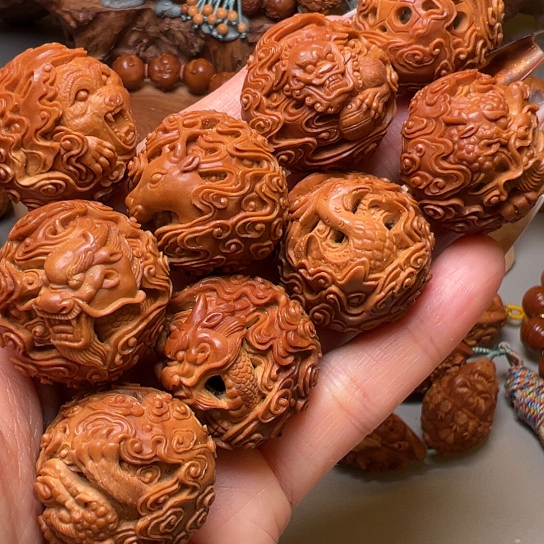 手串/手链橄榄核2.7镂空祥云瑞兽