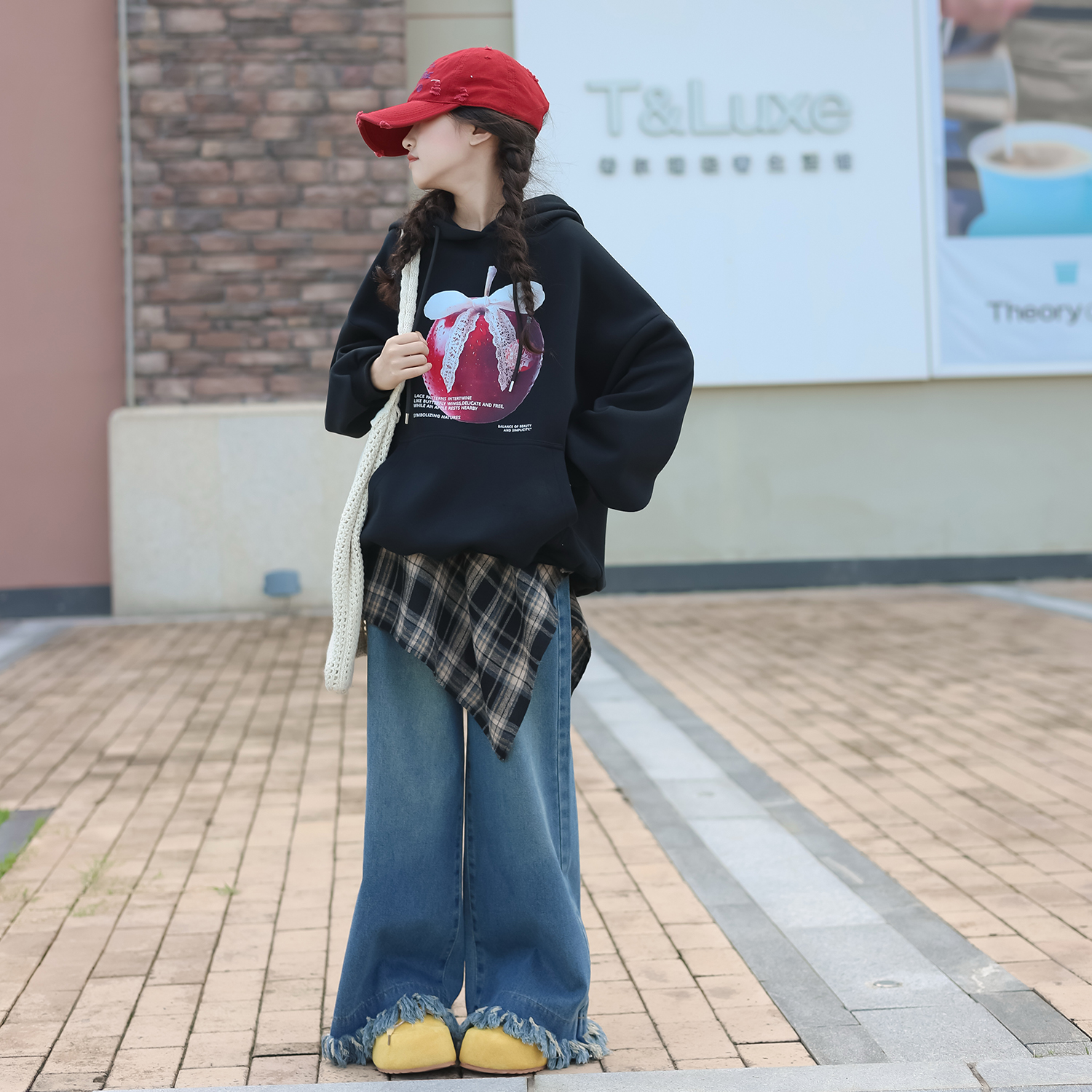 女童卫衣2025新款时尚秋装妈妈同款连帽衫休闲百搭长袖套头上衣