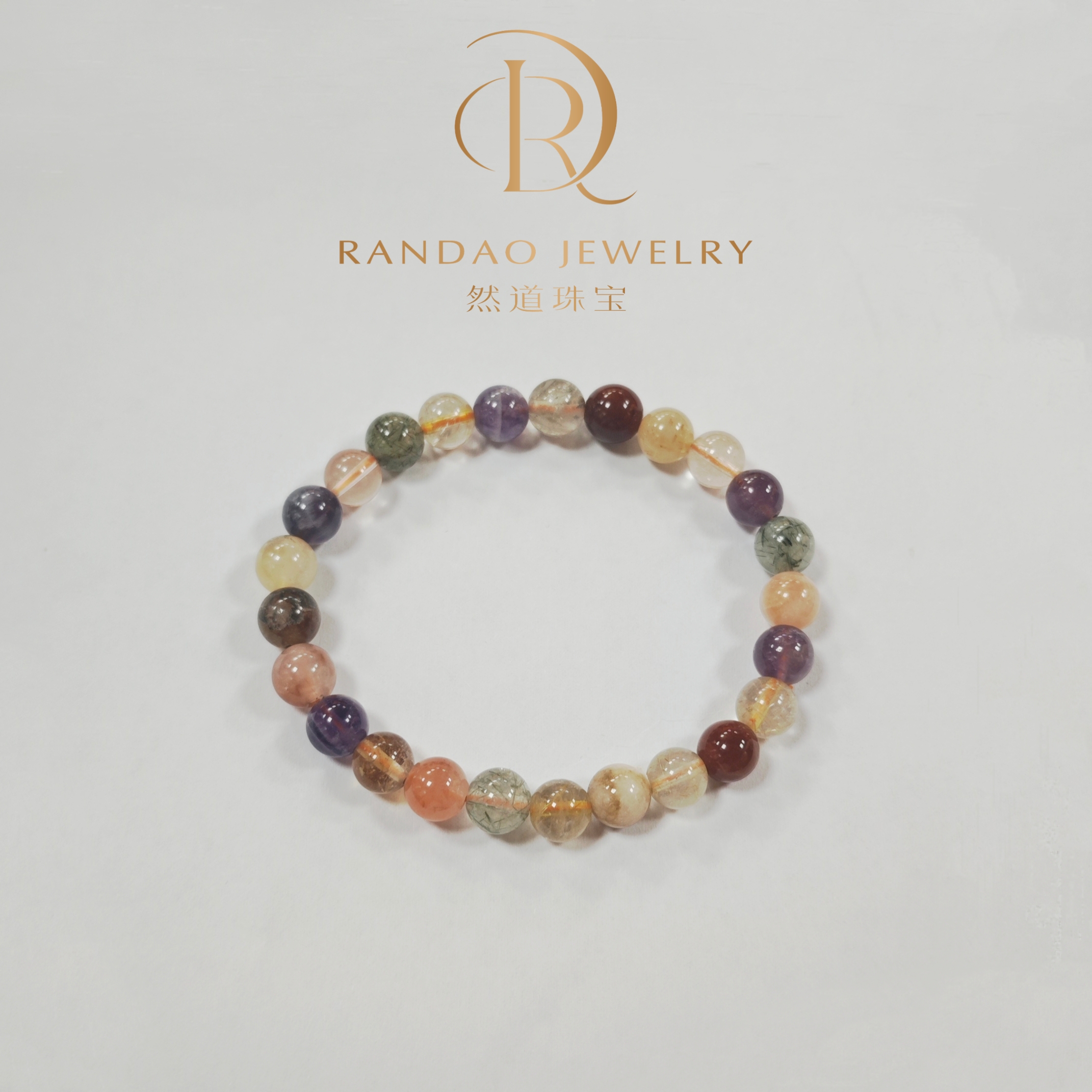 【然道珠宝】水晶多宝单圈手串手链