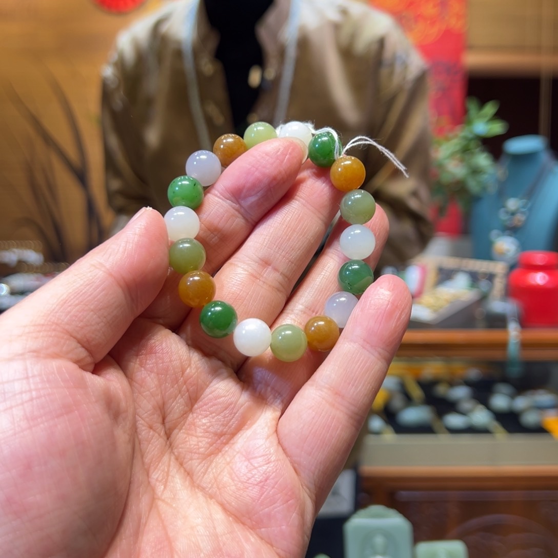 和田玉手链未镶嵌10