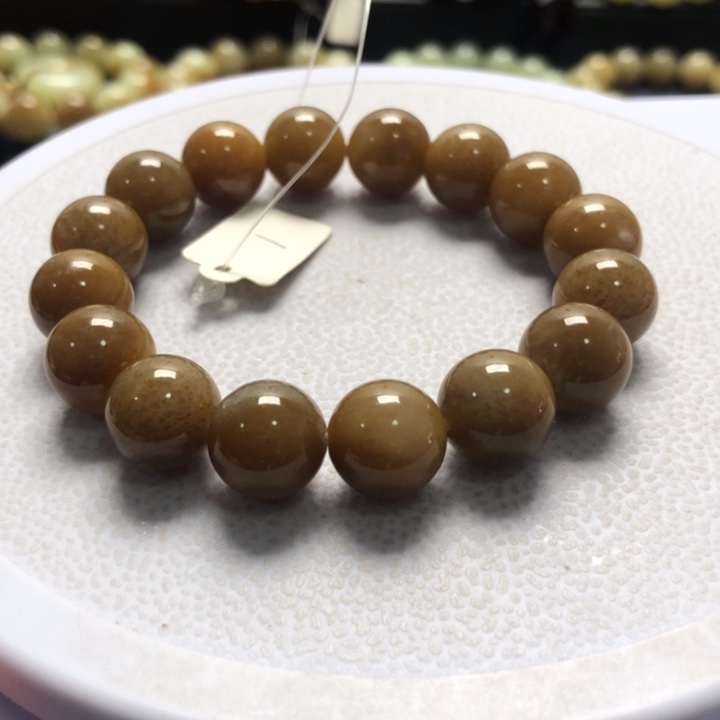 和田玉手串未镶嵌卡12