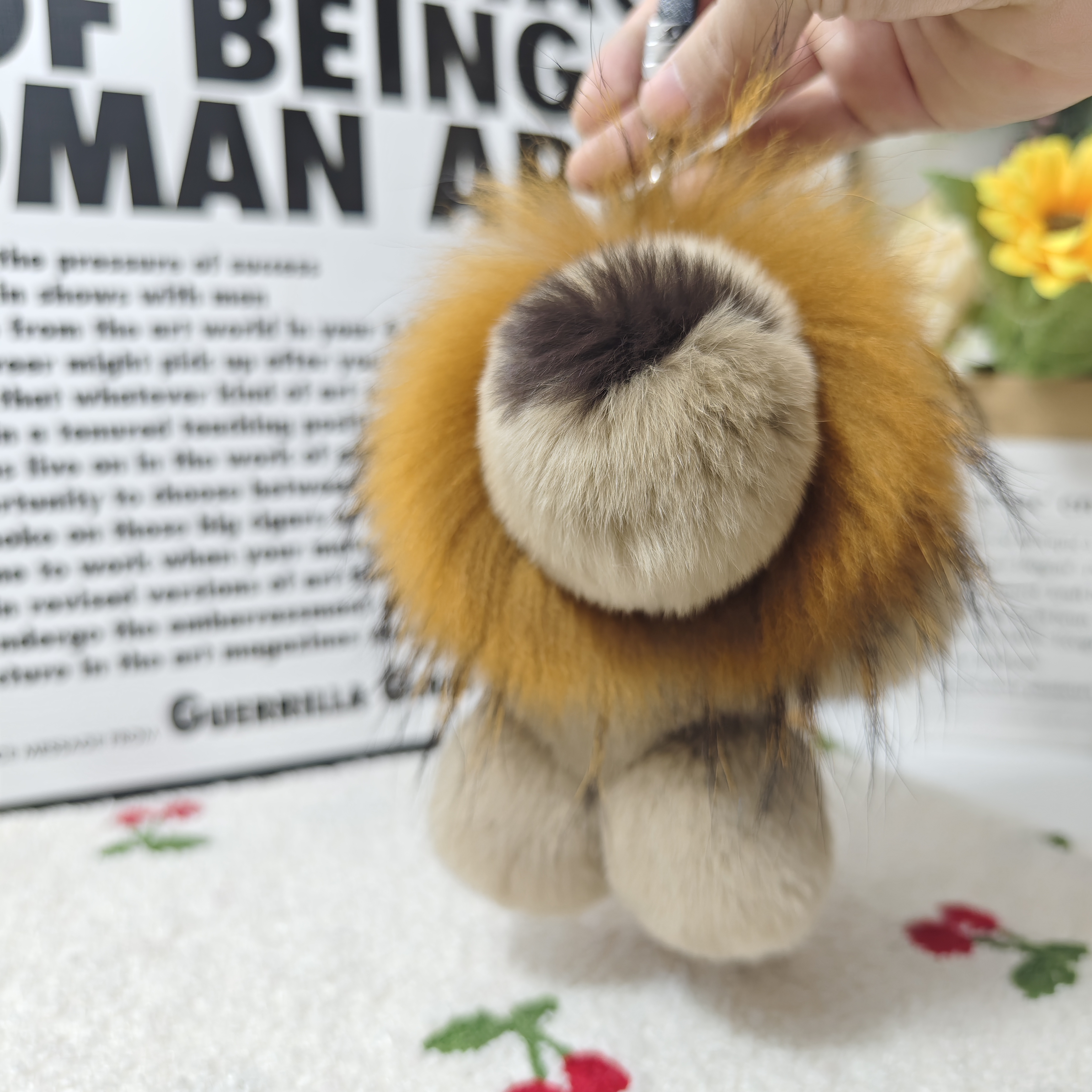 【辛巴大狮子】真毛玩偶公仔大狮子生日礼物女书包挂件钥匙扣可爱