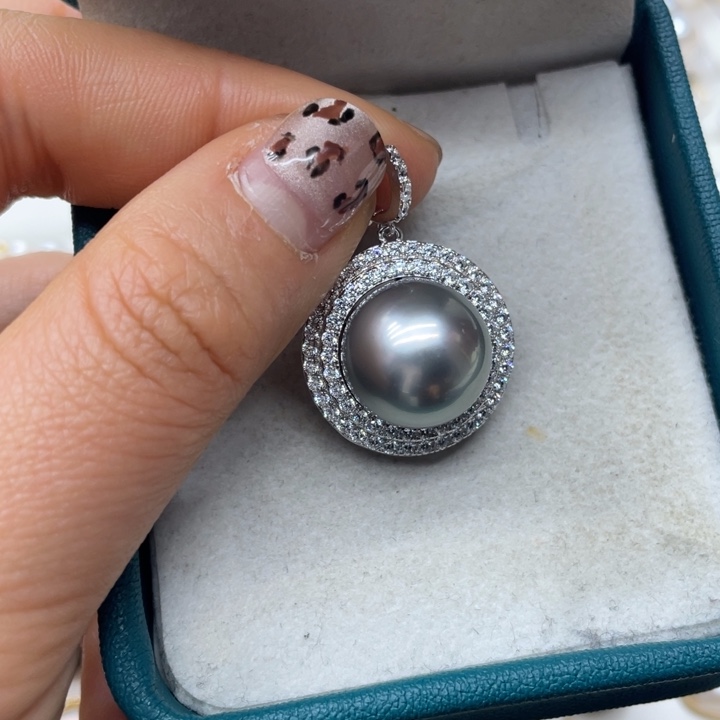 海水珍珠吊坠(不含链)银S925镶嵌