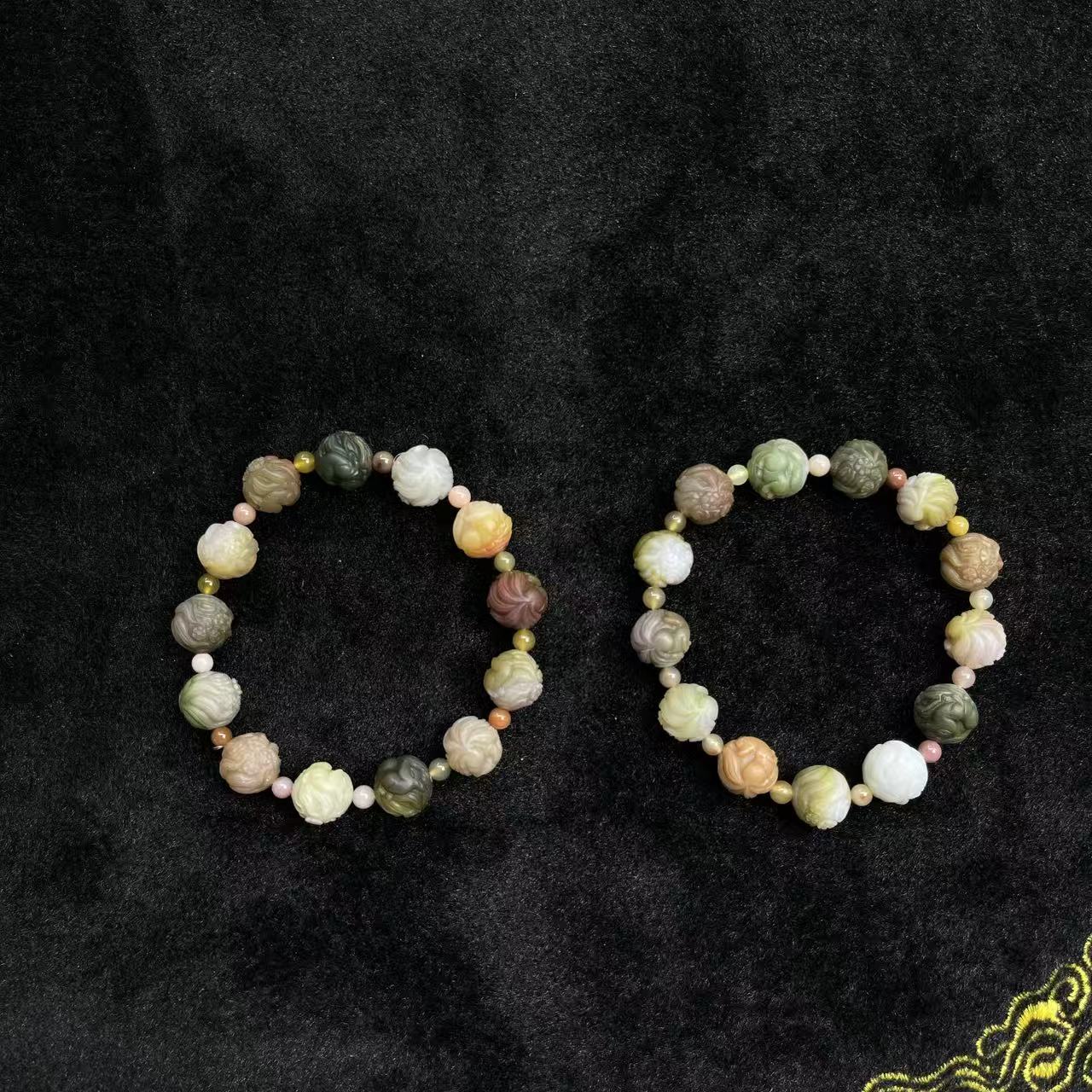【玉经纶】80229/HQ52-盐源玛瑙手串-多样性发其一