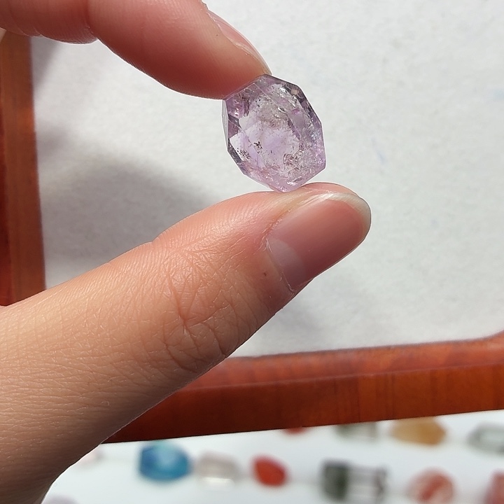 银S925镶嵌水晶珠宝半成品福利款 紫超七